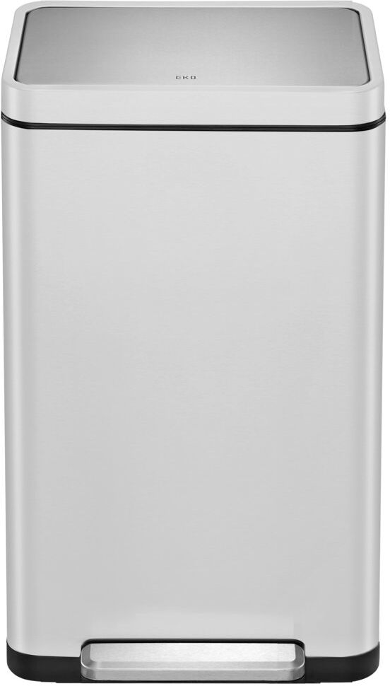 EKO X Cube Kitchen Step-On Rubbish Bin Brushed Stainless Steel 40/165.60cm H x 109.72cm W x 84.83cm D