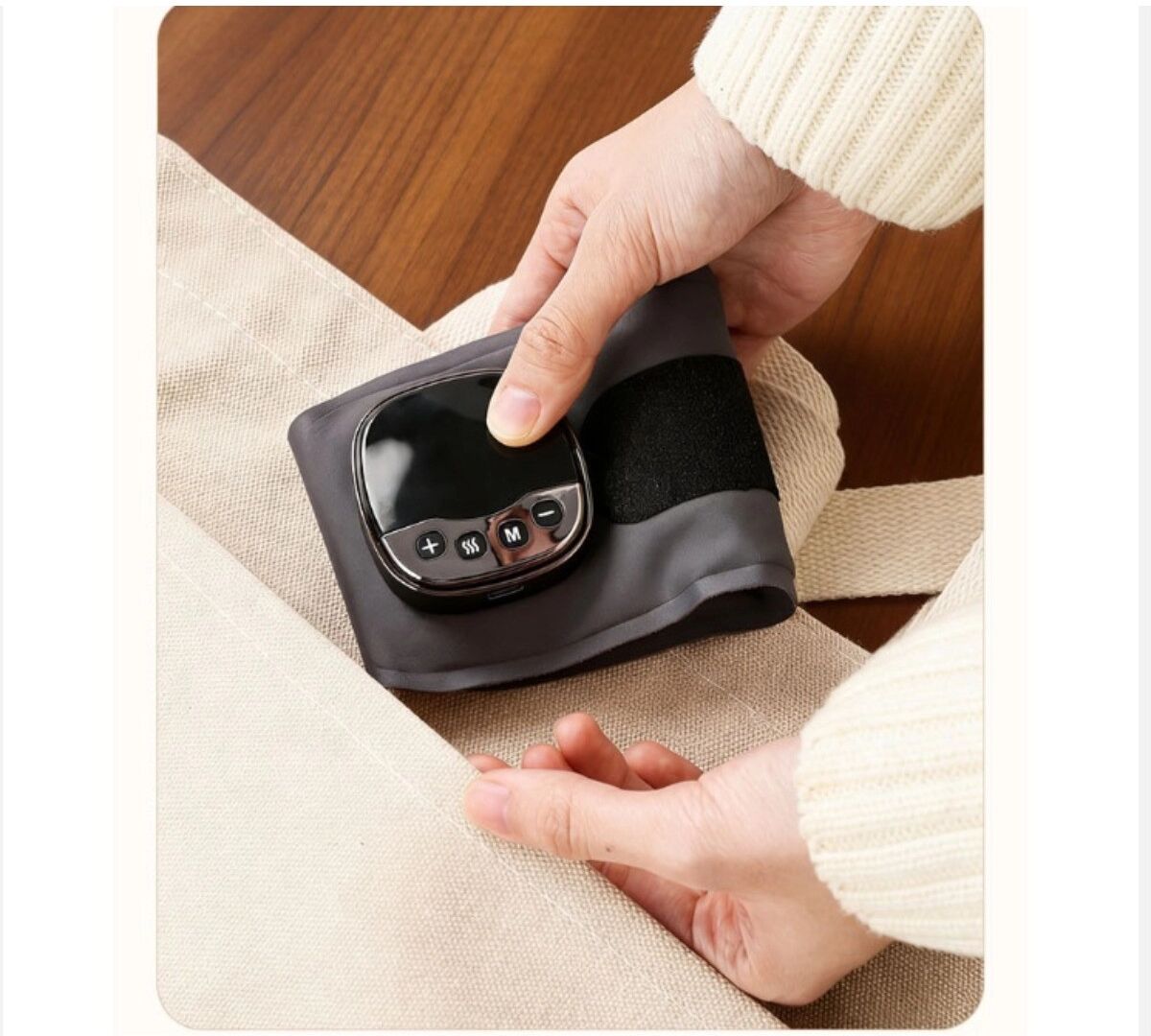 INF EMS-Handmassagegerät für Handgelenk – Beheizbares Handgelenkband, 19-stufige Pulsintensität, 8 Massageprogramme, L