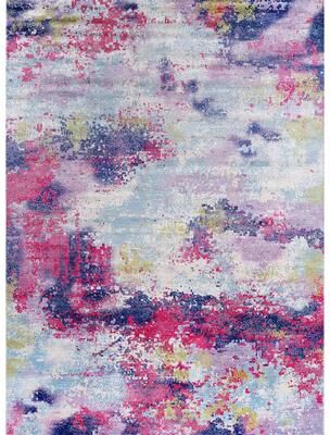 Beverly Rug Queen Abstract Non-Slip Rubber Back Washable Indoor Area Rug