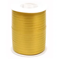 Star 500m Geschenkband Ringelband 5mm - wasserfestes Kunststoff Dekoband Schleifenband Polyband Luftballonband zum Anbinden von Luftballons Basteln Gold