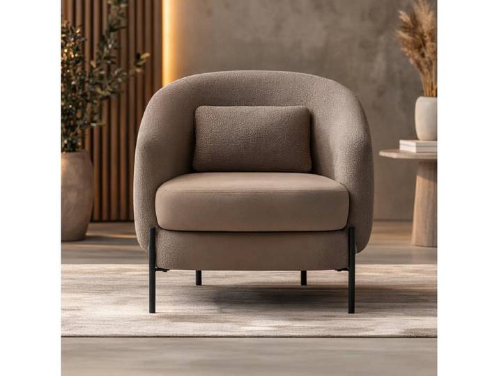 JVmoebel Relaxsessel Brauner Relaxsessel Wohnzimmer Polstersessel Weiche Armlehnen Möbel (1-St), Made in Europa