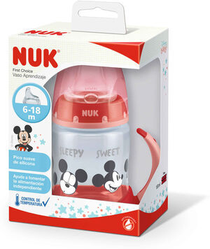 Nuk Biberão Aprendizagem Silicone Mickey Girl +6m 150 ml