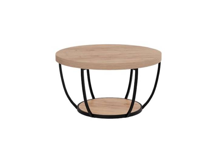 Vicco Couchtisch Arvina , Goldkraft Eiche 80 x 80 cm mit Ablagefach unter der Tischplatte zur Aufbewahrung
