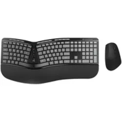 Conceptronic Wireless Keyboard+Mouse,ergo,Layout englisch sw (US, Kabellos), Tastatur, Schwarz