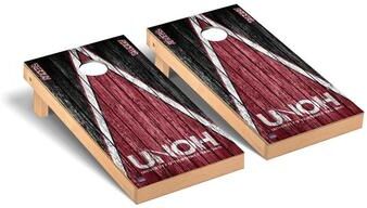 Skip's Garage Northwestern Ohio UNOH Racers Triangle Cornhole Board Set