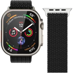 Vonmählen Woven Loop - 44 45 46 49mm - One Size (Nylon), Uhrenarmband, Schwarz
