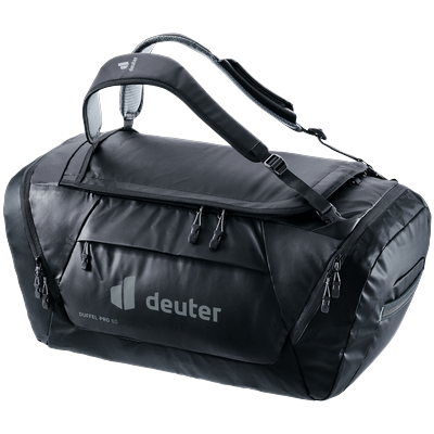 Reisetasche DEUTER "Duffel Pro 60 L", Gr. B/H/T: 66cm x 30cm x 32cm, schwarz, Polyester, unifarben, Taschen Reisetasche, mit 60 Liter Volumen, wasserabweisendes Planen-Material, aus Polyester
