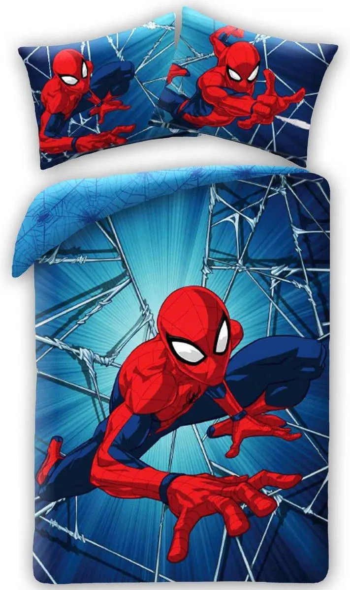 PHU CARBOTEX Spiderman Dekbedovertrek voor kinderen, 140 x 200 cm