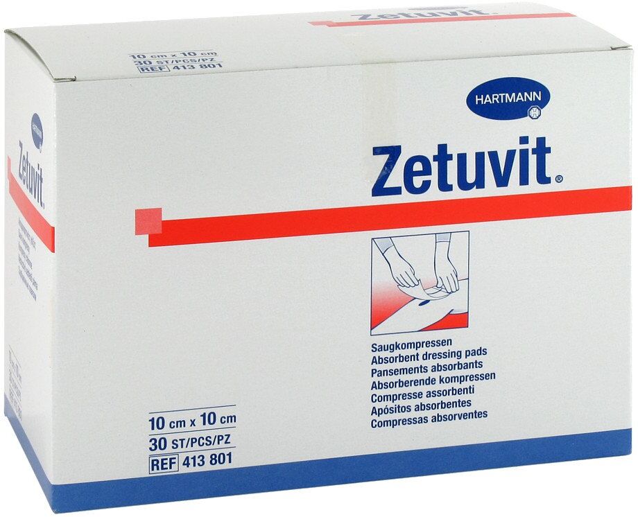 Zetuvit Saugkompressen unsteril 10x10 cm