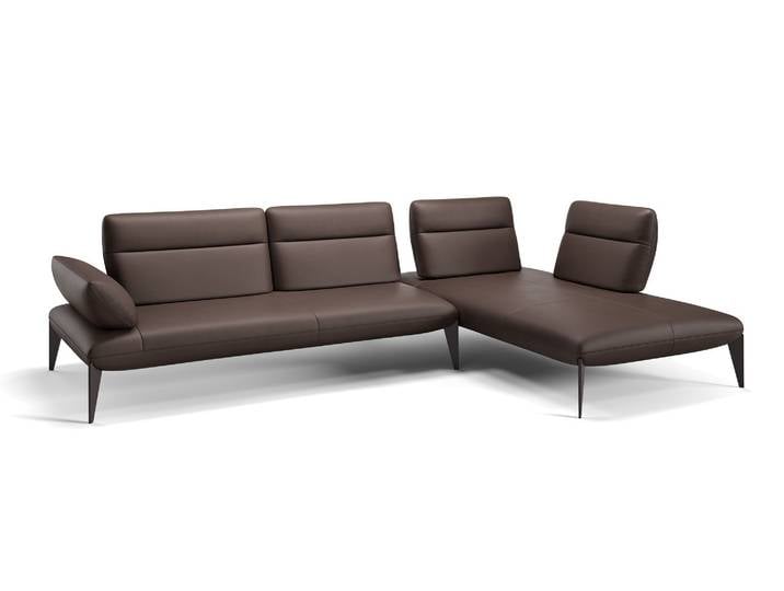 Ledersofa Ecksofa LAZIO Sitzverstellung