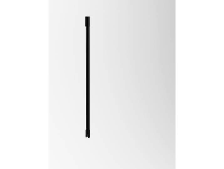 Barre de fixation plafond pour douche a l'italienne laque NOIR MAT - 60cm RECOUPABLE