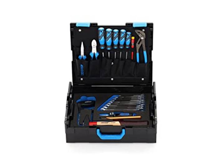 GEDORE Mallette à outils L-BOXX 136\, Set de 23 pièces\, Complète\, Coffre à outils\, Outils pour apprentis\, Mallette en plastique\, 1100-BASIC