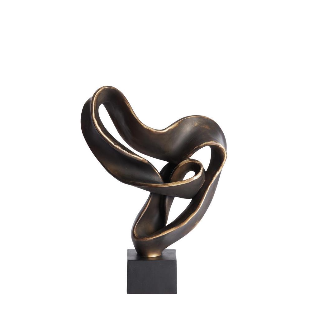 Light & Living Skulptur Kajan, Gold, Kunststoff, 14.5x44.5x33 cm, zum Stellen, Dekoration, Skulpturen & Dekoobjekte, Skulpturen