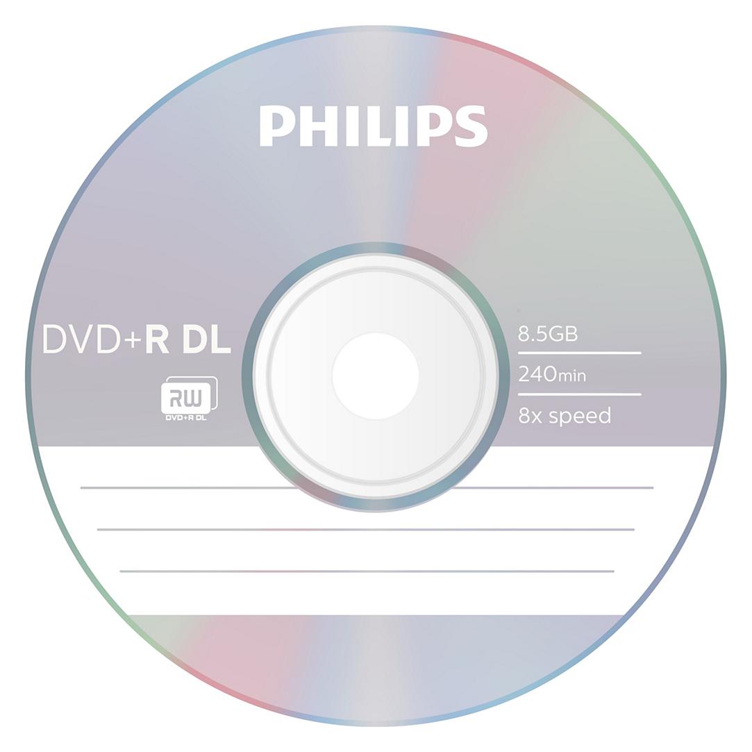 Philips 1x10 DVD+R 8,5GB DL 8x SP (10x) (DR8S8B10F/00)