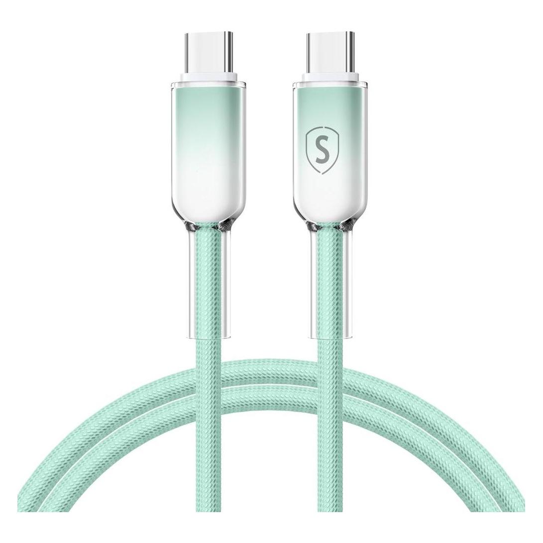 SIGN Dynamic Series USB-C to USB-C Cable 60W, 1m - Green (1 m, 60 W) (SN-D-GREENCC1M)