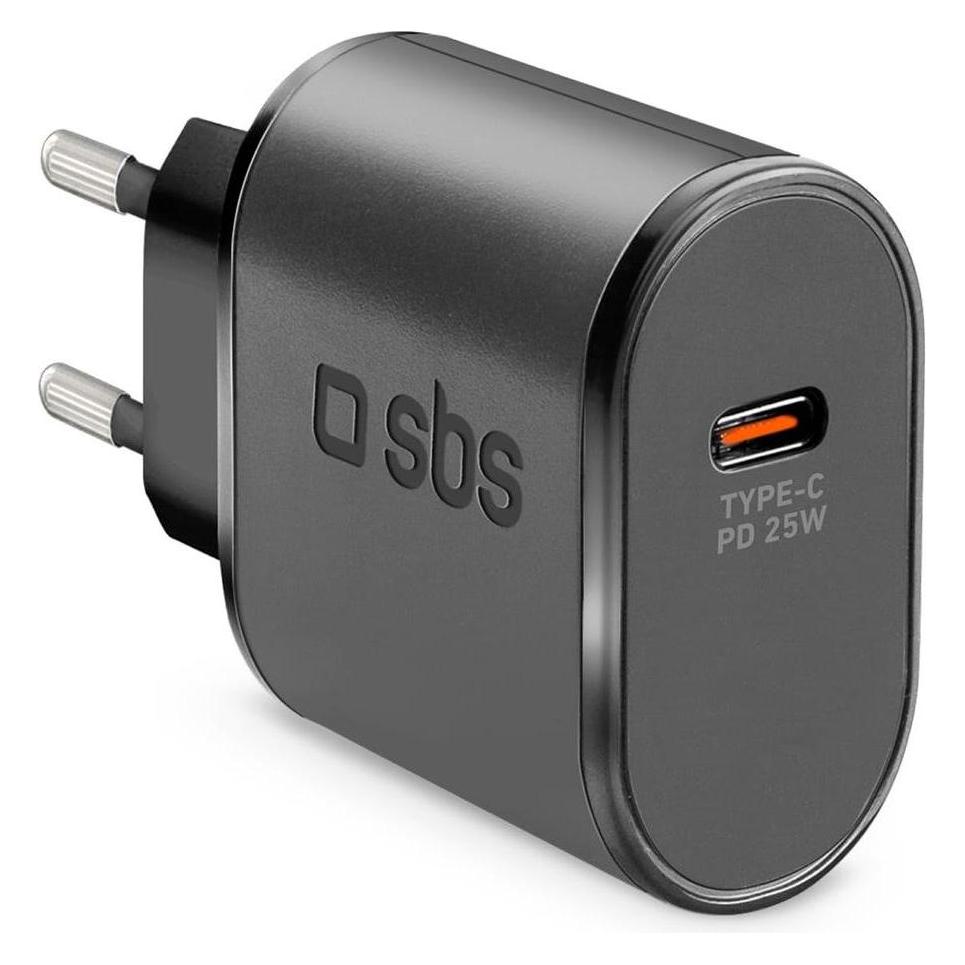SBS Ladegerät USB-C PD 25W schwarz (25 W, 1 Port) (TETR1CPD25)