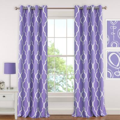Threadmade Emery Blackout Room Darkening Grommet Linen Curtain Panel