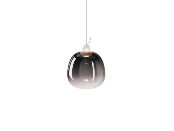 Lodes Pendelleuchte Oblò ohne Baldachin - Rauchglas glänzend (