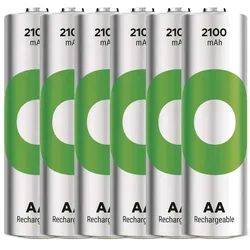GP Batteries GP Nabíjecí bat. ReCyko 2100 AA (HR6) - 6ks (6 Stk., AA, 2100 mAh), Batterien + Akkus