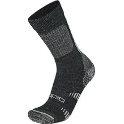 WAPITI Herren Socken Wandersocken S06 Merino Tech, Größe 45-47 in Schwarz Schwarz