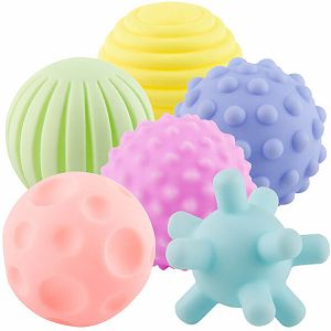 Böttcher-AG Stressball Sensorik-Bälle, Set, bunt, Ø 6 cm, verschiedene Formen, 6 Stück