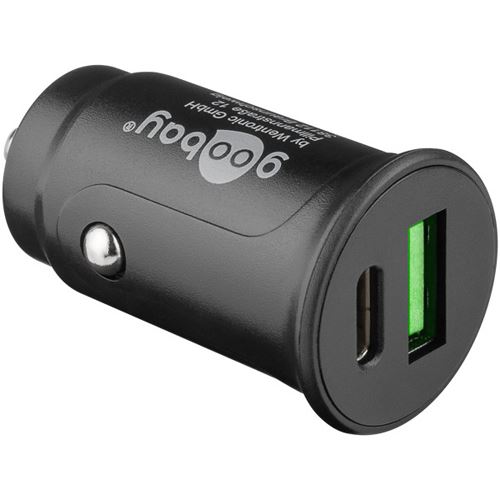 goobay Kfz-Ladeadapter schwarz, 27 Watt