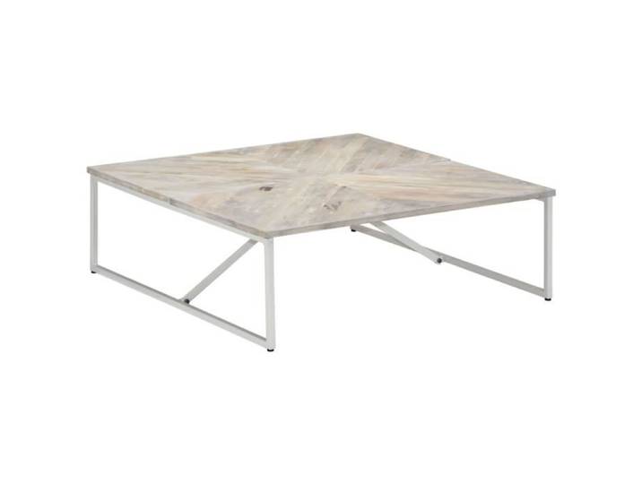 Table basse - ALOMEJOR - 110x110x36 cm - Bois massif - Laqué - Blanc