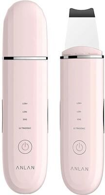 Inspired Living ANLAN Ultrasonic Skin Scrubber Deep Pore Cleanser Face Cleansing Device new Pink