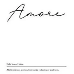 POSTER Wörterbuch Italienisch Amore A4 Rahmenlos