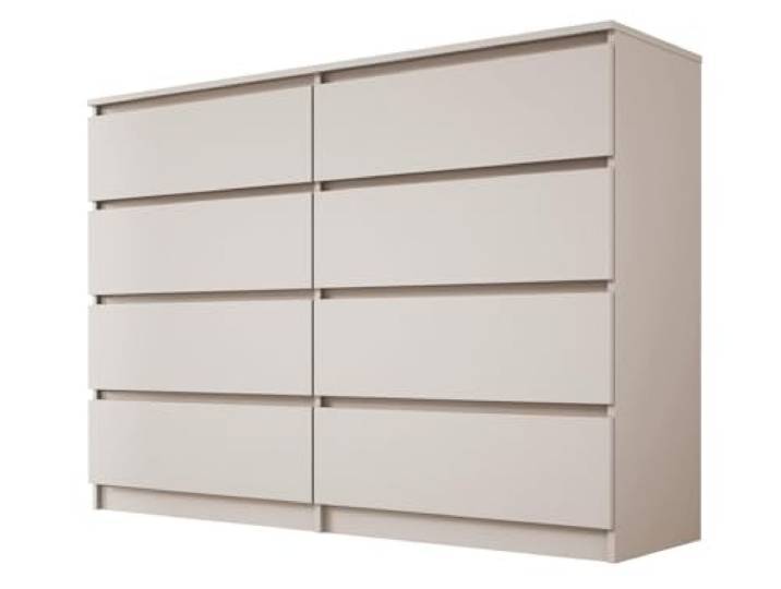 3xE living Ladekast 139 cm, 8 Lades, Kasjmier, 139 x 102 x 39 cm