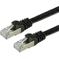 VALUE Patchkabel Cat.6 (Class E) FTP, extra-flach, schwarz, 1,5 m