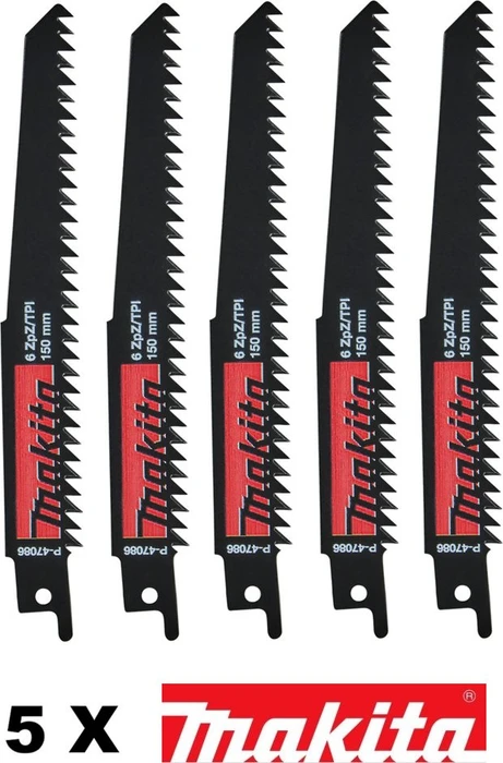 Makita P-47086 Saber Saw Blade 5 Pieces