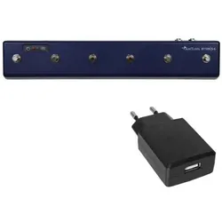 AirTurn Bluetooth Fussschalter BT500-S6 Controller mit 6 Schalter mit Netzteil (Gerätespezifische Fernbedienung, Bluetooth), Fernbedienung, Blau