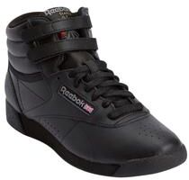 Women's Freestyle Hi High Top Sneaker by Reebok in Black (Size 9 M)