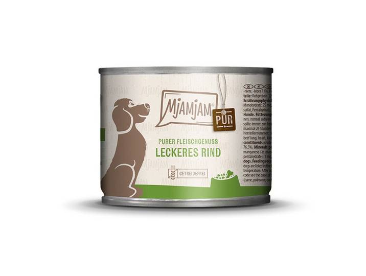 [Peut être servi frais pour l'été] MjAMjAM Pur aliment humide pour chien au bœuf 200 g