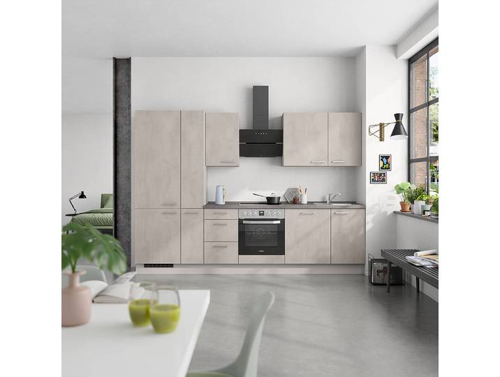Unterschrank Riva mit Schubladen 45cm Grau/Beton Hell