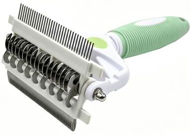 Fusion Finds Pet Grooming Brush With Dog De Shedding Brush & De Matting Comb For Dogs And Cats mint Green