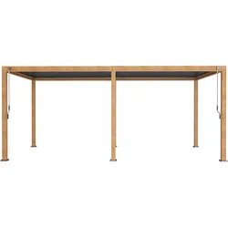 Pergola Deluxe ca. 300x600 cm Alu Holzoptik