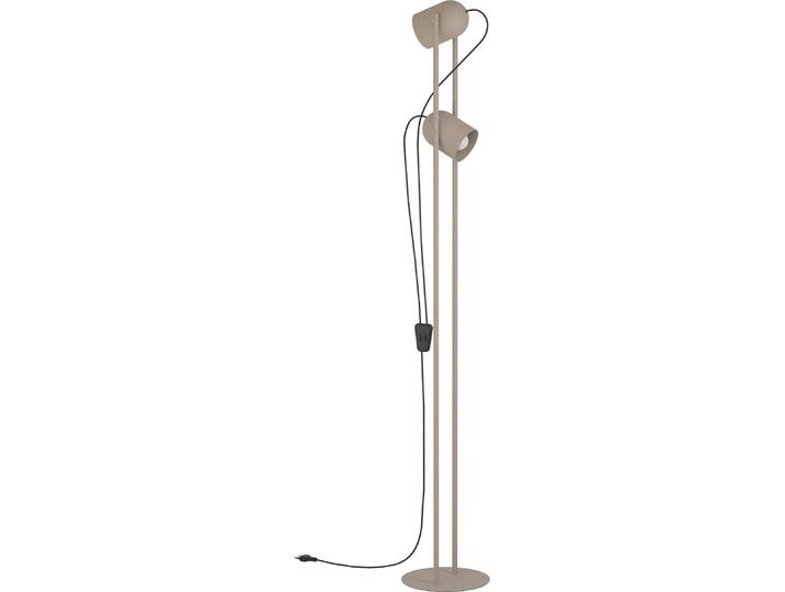 Lampe sur pied EGLO Tilston\, lampe pour salon\, lampe sur pied avec 2 spots orientables\, lampe de lecture en acier de couleur sable\, culot E14\, 142\,5 cm