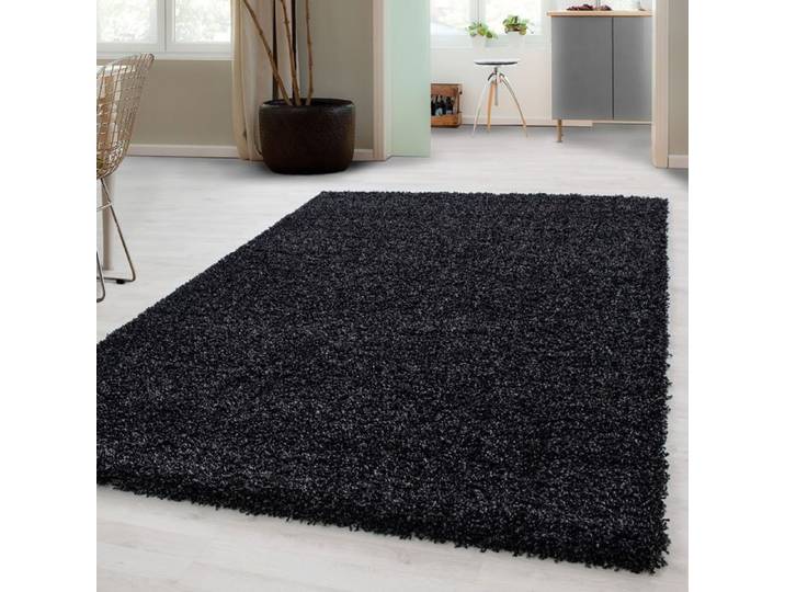 Carpetsale24 Uni Tapis de Salon Shaggy Uni Tapis Anthracite 160x230 cm Chambre Tapis Poil Long Moelleux et Doux