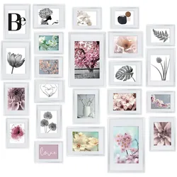 BILDERRAHMEN Blossom Kunststoff Weiß (24tlg)