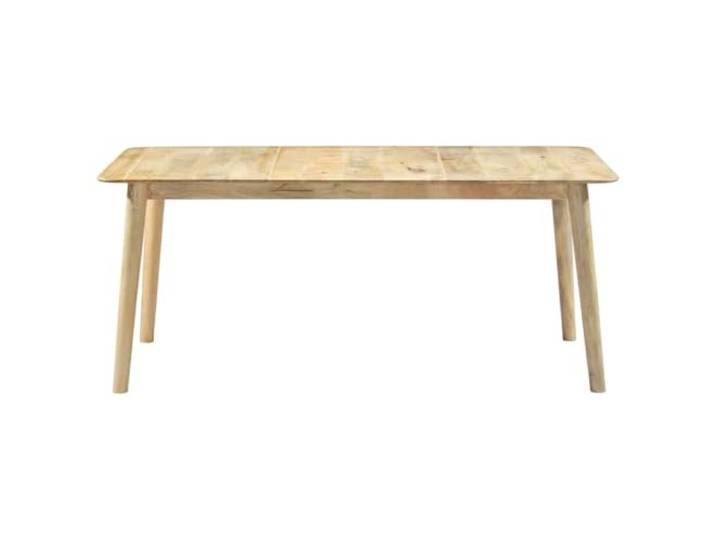Esstisch 180x90x76 cm Mango Massivholz Massives Mangoholz, handgefertigt, runde Beine, robuste Konstruktion, natürliche Holzstreifen, Küche, Esszimmer