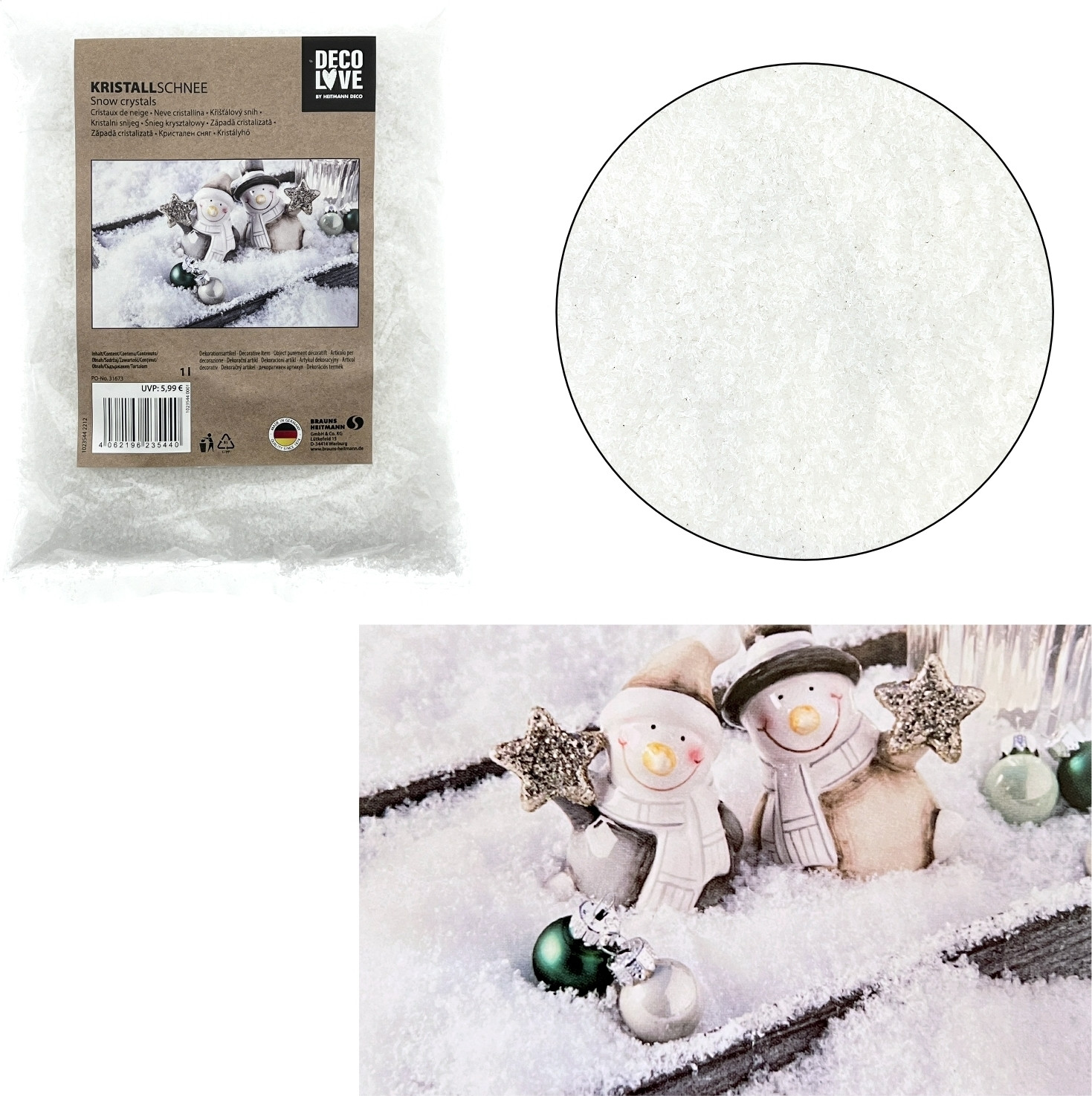 Brauns-Heitmann Decoratie Crystal Sneeuw Wit - 3 x 1 Liter