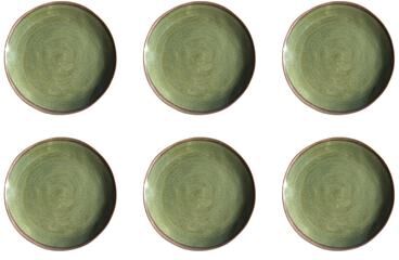 "Abode Homewares Retreat Pottery NewWave Melamine Salad Plate - Green - 8.4"" - Set of 6"