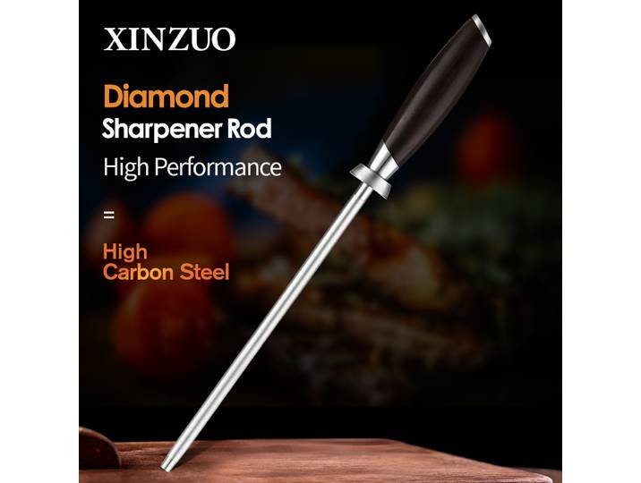 XINZUO-Aiguiseur de couteau en diamant, anciers d'affûtage, acier à haute teneur en carbone pour les chefs, opaque, assistant de cuisine