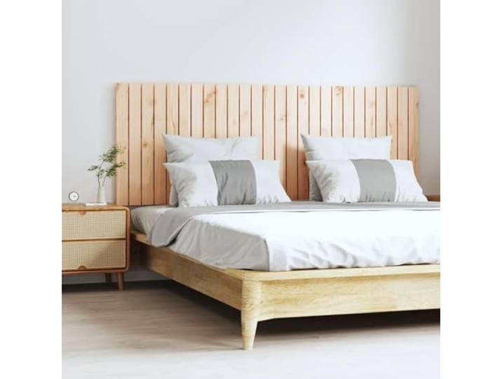 Holzbett Kopfteil 166x3x60cm aus massivem Kiefernholz, klassisches Design, Wandmontage, perfekte Rückenstütze zum Lesen und Beobachten von TV, für Betten ohne Kopfteil