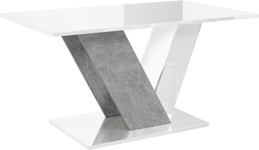 Ivy Bronx Pedestal Coffee Table White/Grey 55cm H X 100cm W X 60cm D