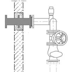 Jung Pumpen S-Zubehör Wanddurchführung Fl. Dn80 JP45695
