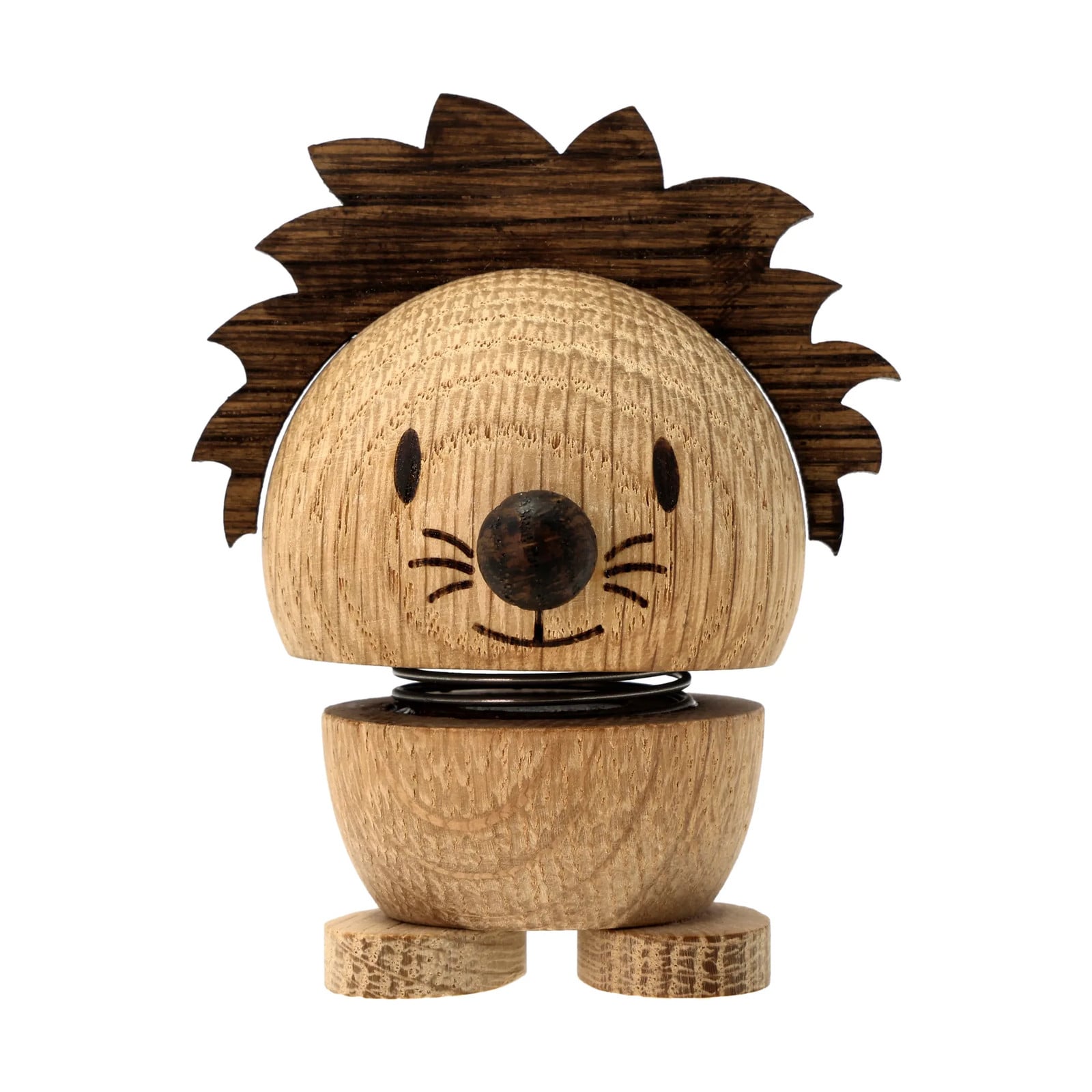 Hoptimist figuur S Lion van eikenhout voor op tafel