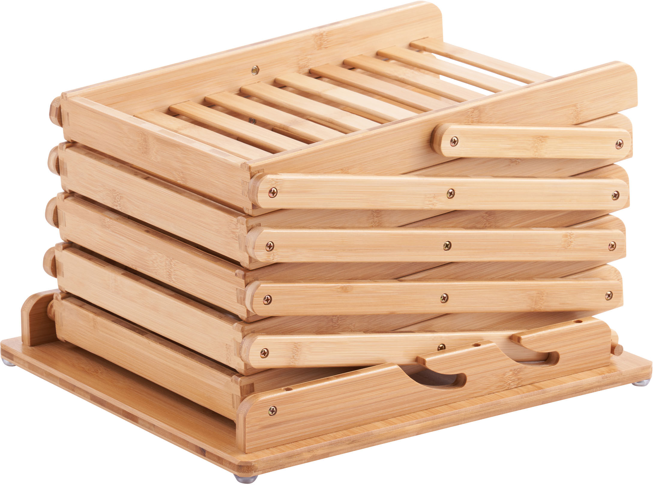 SPRINTIS 1 Expositor folletos plegable SANTA FE A4 bambú, aspecto de madera
